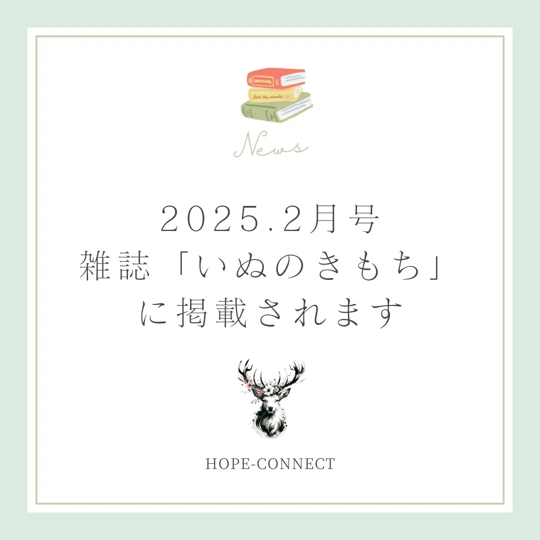 2025年2月号『いぬのきもち』に掲載されます